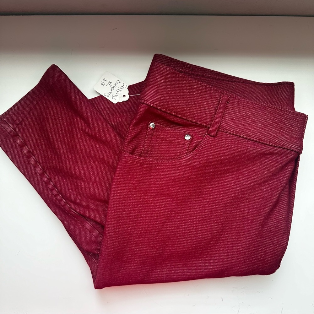 Shimmer Burgundy Jeggings
